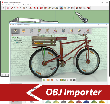 SimLab OBJ importer for SketchUp