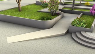 A ramp designed within RhinoLands using the path tool with elevations